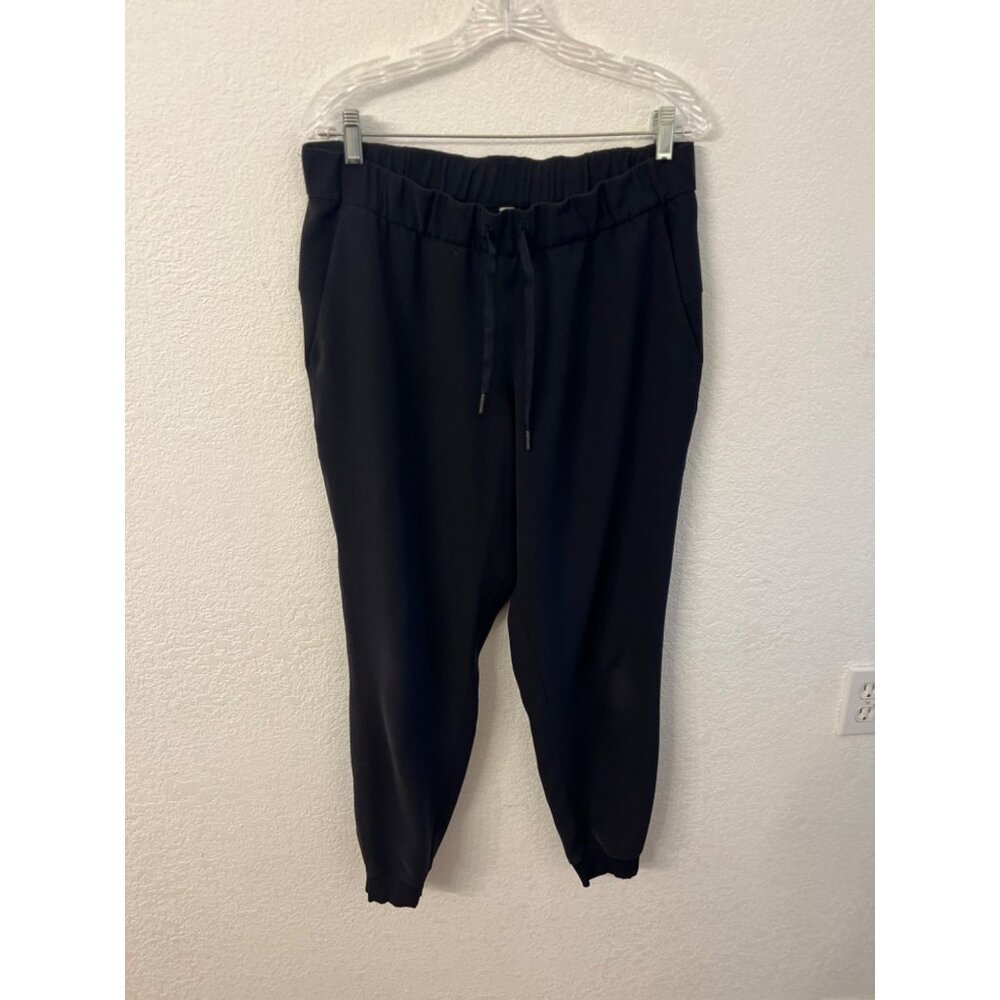 Lululemon black drawstring joggers women size 10